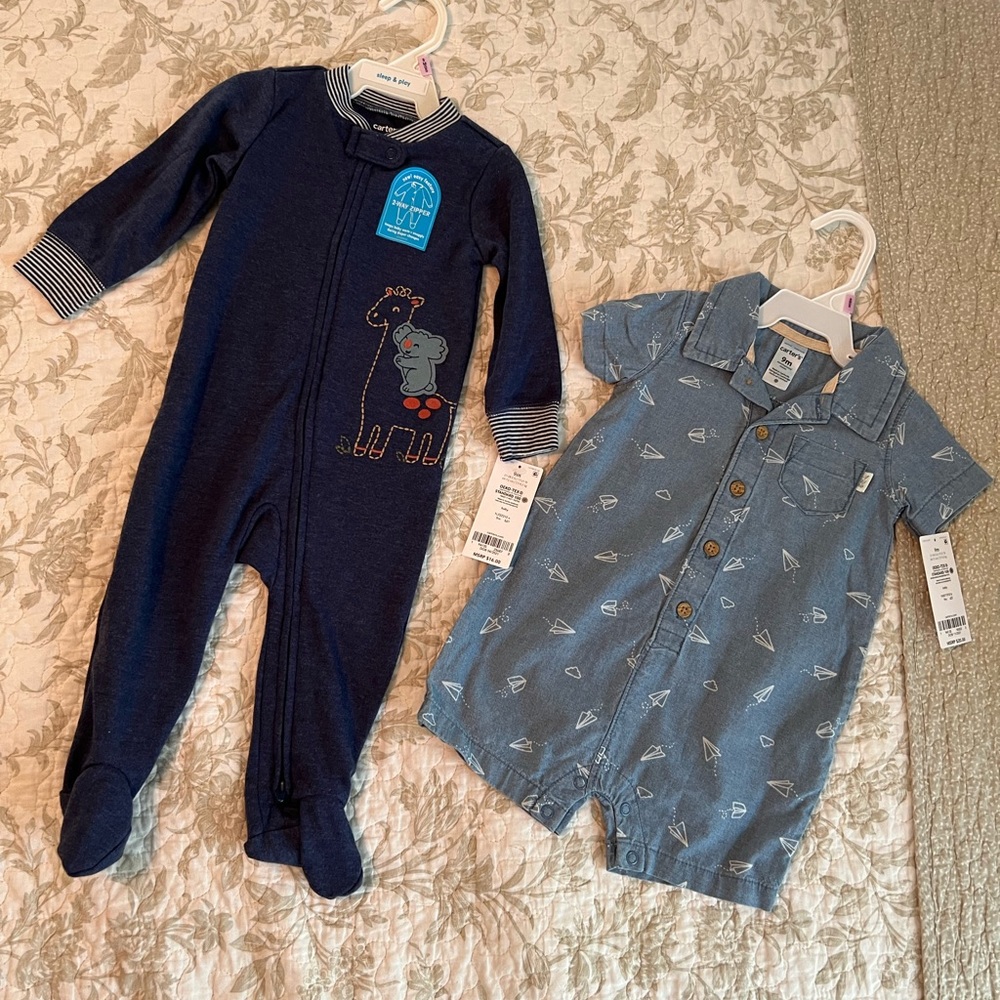 Carter’s NWT 9M Footed Pajama & Romper